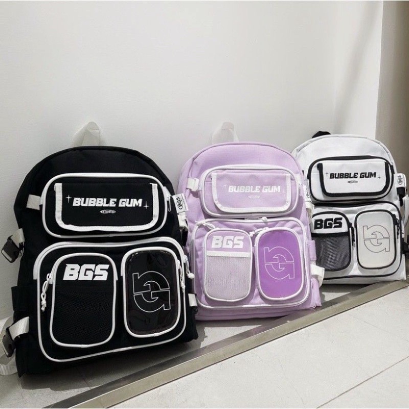 (Tặng Bông 7 Màu) Balo Bubble Gum Studio Backpack 2810 Clothes Shop Balo Ulzzang Đi Chơi Cặp Đi Học Nam Nữ