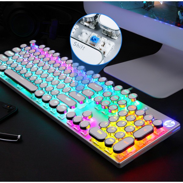 Bàn phím cơ Hp GK400Y RGB có dây chuyên dụng cho dân văn phòng