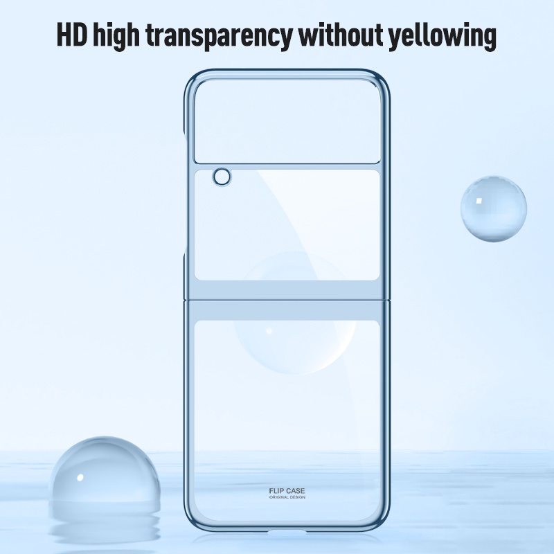 Ốp điện thoại LENUO trong suốt chống sốc cho Samsung Galaxy Z Flip4/ Z Flip 3