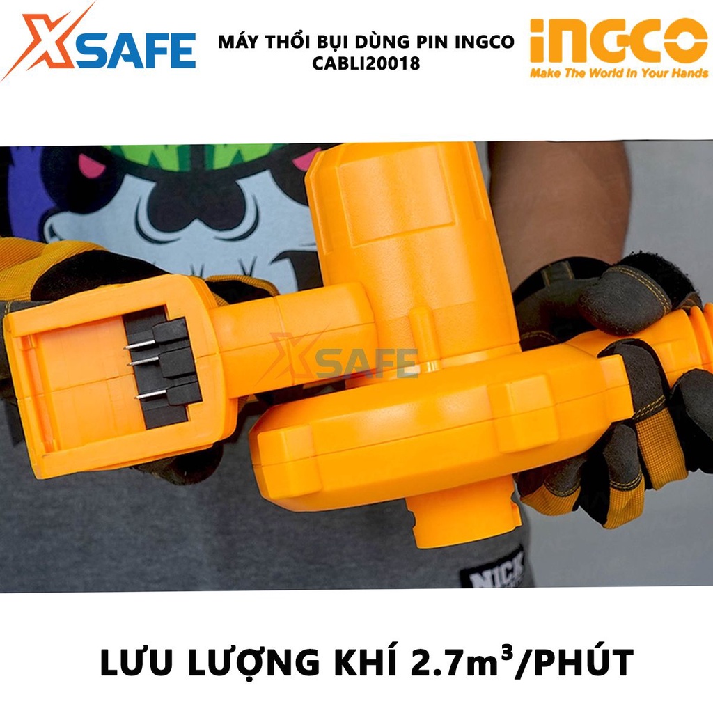 Máy thổi bụi dùng pin INGCO CABLI20018 điện thế pin 20V, không kèm theo pin và sạc - chính hãng