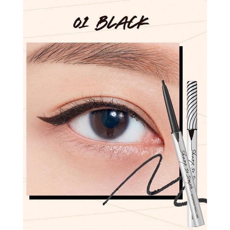 Chì kẻ mắt Clio Sharp So Simple Waterproof Pencil Liner