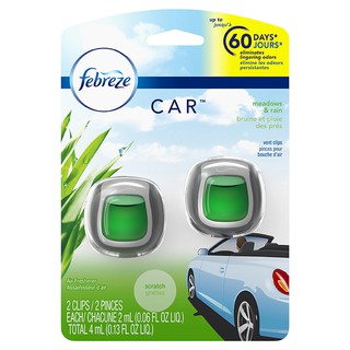 Nước Hoa Xe Hơi Febreze Car Meadows And Rain vỉ 2 cái