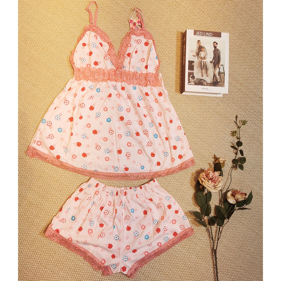 Bộ ngủ 2dây cotton thoải mái dễ thương đồ ngủ sexy dành cho nữ | BigBuy360 - bigbuy360.vn