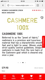 Áo len lông cừu (cashmere) nữ xuất Nhật dư size đại