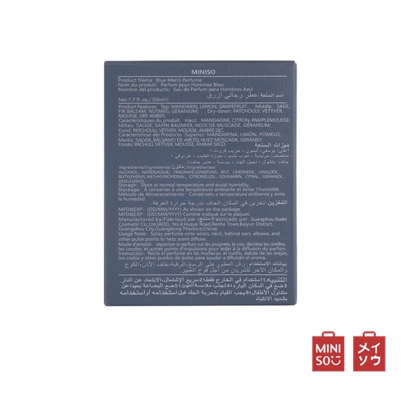 MINISO  Nước hoa Nam Blue Men