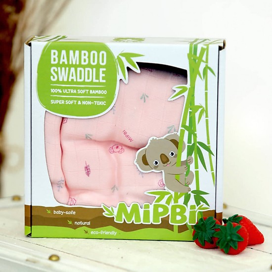 Khăn tắm đa năng cao cấp Mipbi 100% sợi tre 3 lớp an toàn mềm dịu cho bé