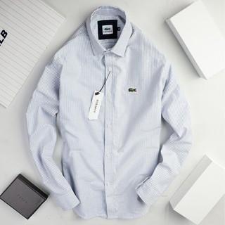 [FOLLOW TẶNG 20K] Áo sơ mi cao cấp lacouste VNXK vải nhập Nhật độc quyền  màu xanh