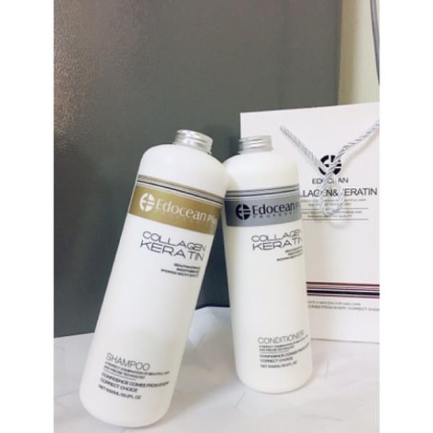 DẦU GỘI DẦU XẢ - COLLAGEN KERATIN EDOCEAN PLUS - CẶP1000ml - PHỤC HỒI TÓC SIÊU MỀM MƯỢT. | BigBuy360 - bigbuy360.vn
