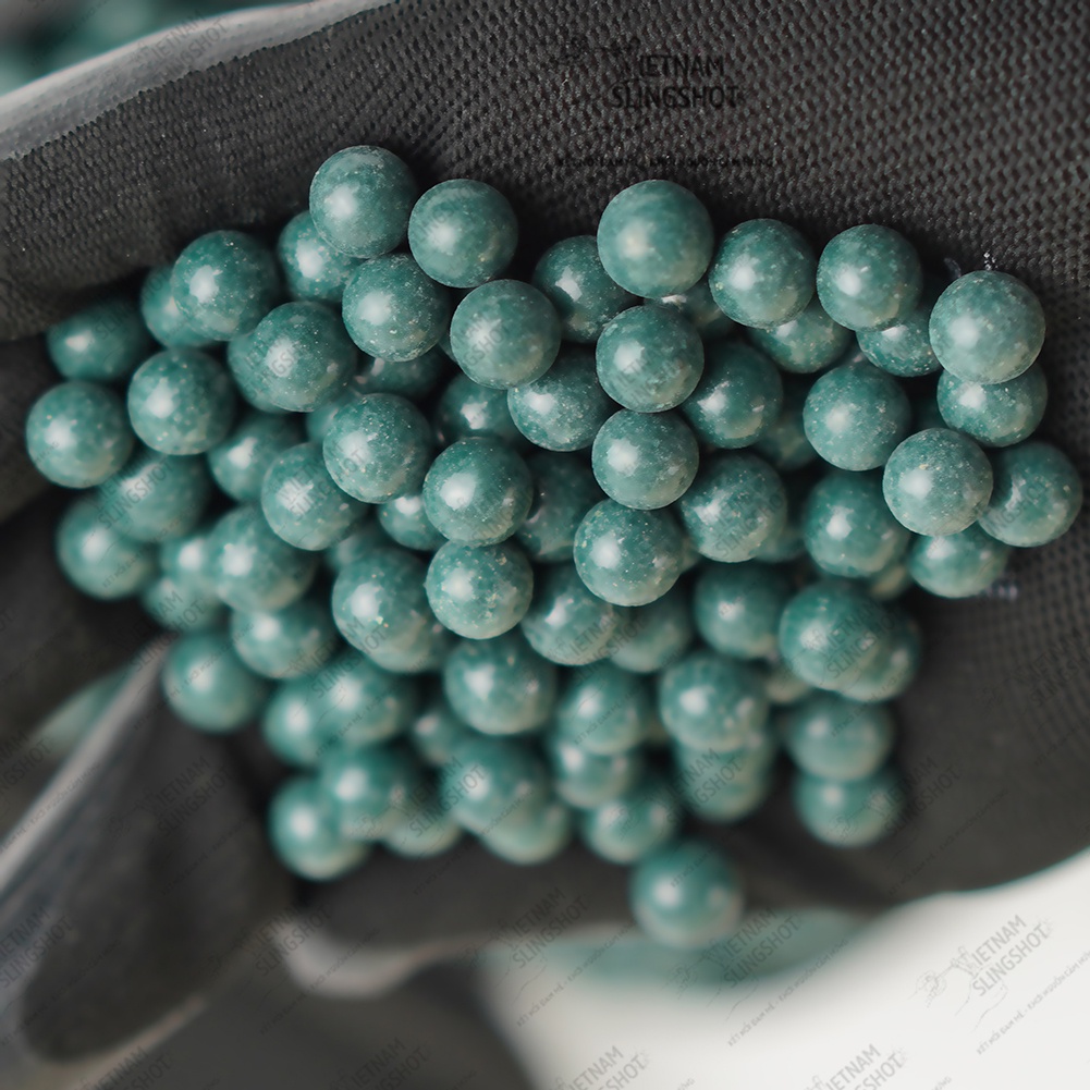 Bi đất sét cho ná cao su màu xanh ngọc siêu đẹp ngẫu nhiên 8-9mm, Sản phẩm trộn bột sắt, hít nam châm tốt tiện dụng