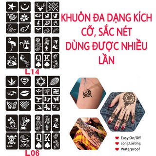 20-30 KHUÔN XĂM TATTO TRONG 1 TẤM A4 (KHÔNG KÈM MỰC XĂM)