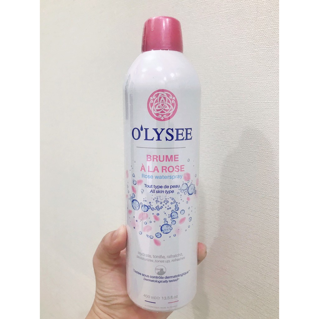 Xịt Khoáng Dưỡng Nâng Tone Da Olysee Brume À La Rose Waterspray 400ml