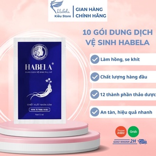 10 gói dung dịch vệ sinh phụ nữ chiết xuất nhân sâm hàn quốc habela - dạng gói 5ml