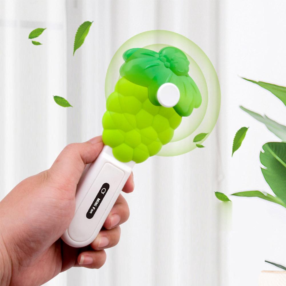 Mùa hè Mới Phim hoạt hình USB Có thể sạc lại cầm tay Mini Fan Trái cây Phong cách Quạt di động Học sinh sử dụng Quạt