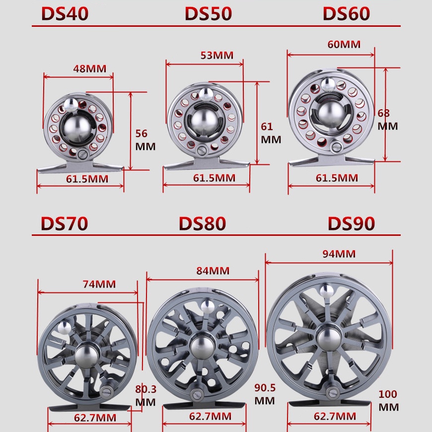 Siêu nhẹ máy câu cá cuộn câu cá bay hợp kim nhôm Fly Fishing Reel