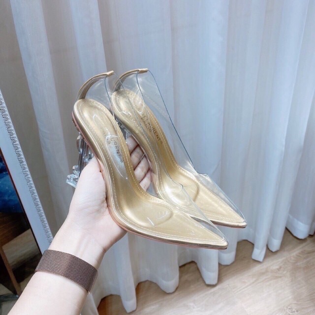 Giày Cao Gót Quai Trong 9P - VNXK Cao Cấp - Full size 35-40