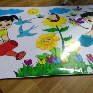 Tranh decan trang trí góc mầm non