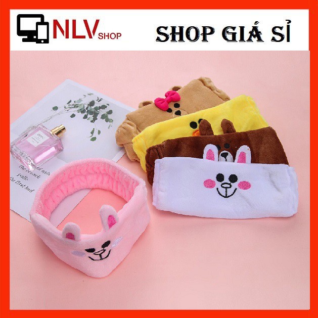 Băng Đô 3D Bản To Thỏ Hồng - Gấu Nâu - Vịt Vàng Dày Mềm Mịn Cao Cấp