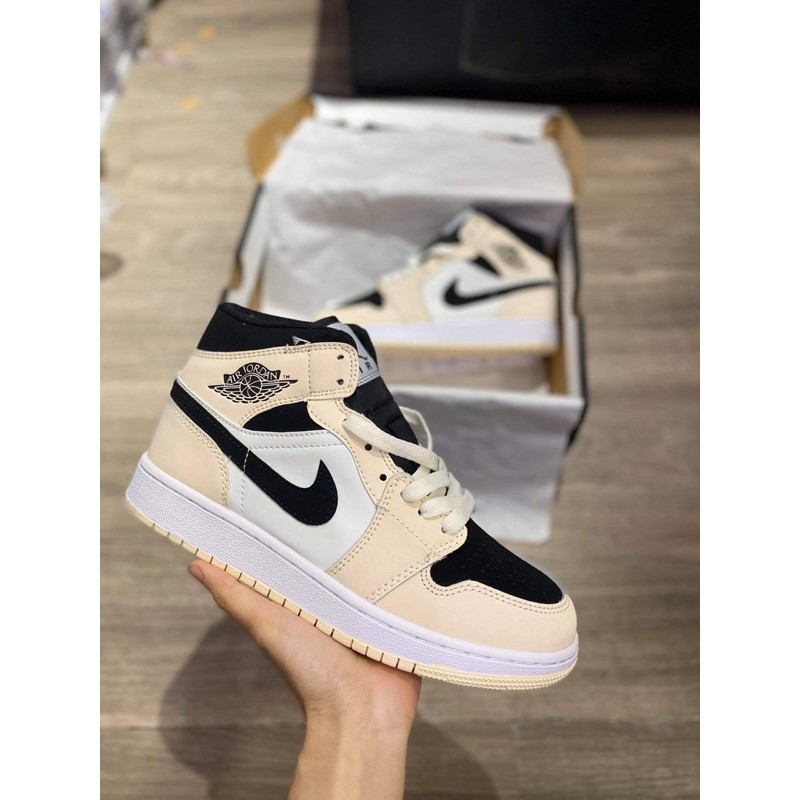 GIÀY THỂ THAO JORDAN 1 MÀU BE MIX ĐEN | BigBuy360 - bigbuy360.vn