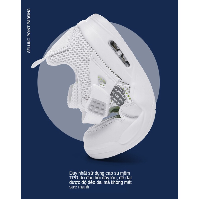 Giày thể thao phối lưới phong cách sang trọng cho bé trai 2021