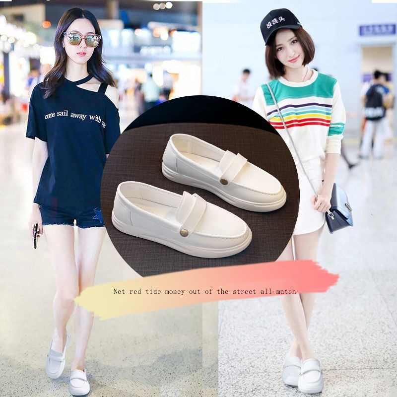 Giày Lười Đế Bằng Thoáng Khí Dễ Phối Đồ Thời Trang Xuân Thu Năm 2021 Cho Nữ