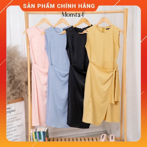 Váy lụa tằm - váy lụa thời trang công sở - Đầm công sở lụa tằm dành cho nàng MonstaF