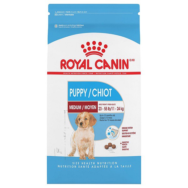 Hạt thức ăn cho chó Royal Canin Medium Puppy bao nguyên 4kg
