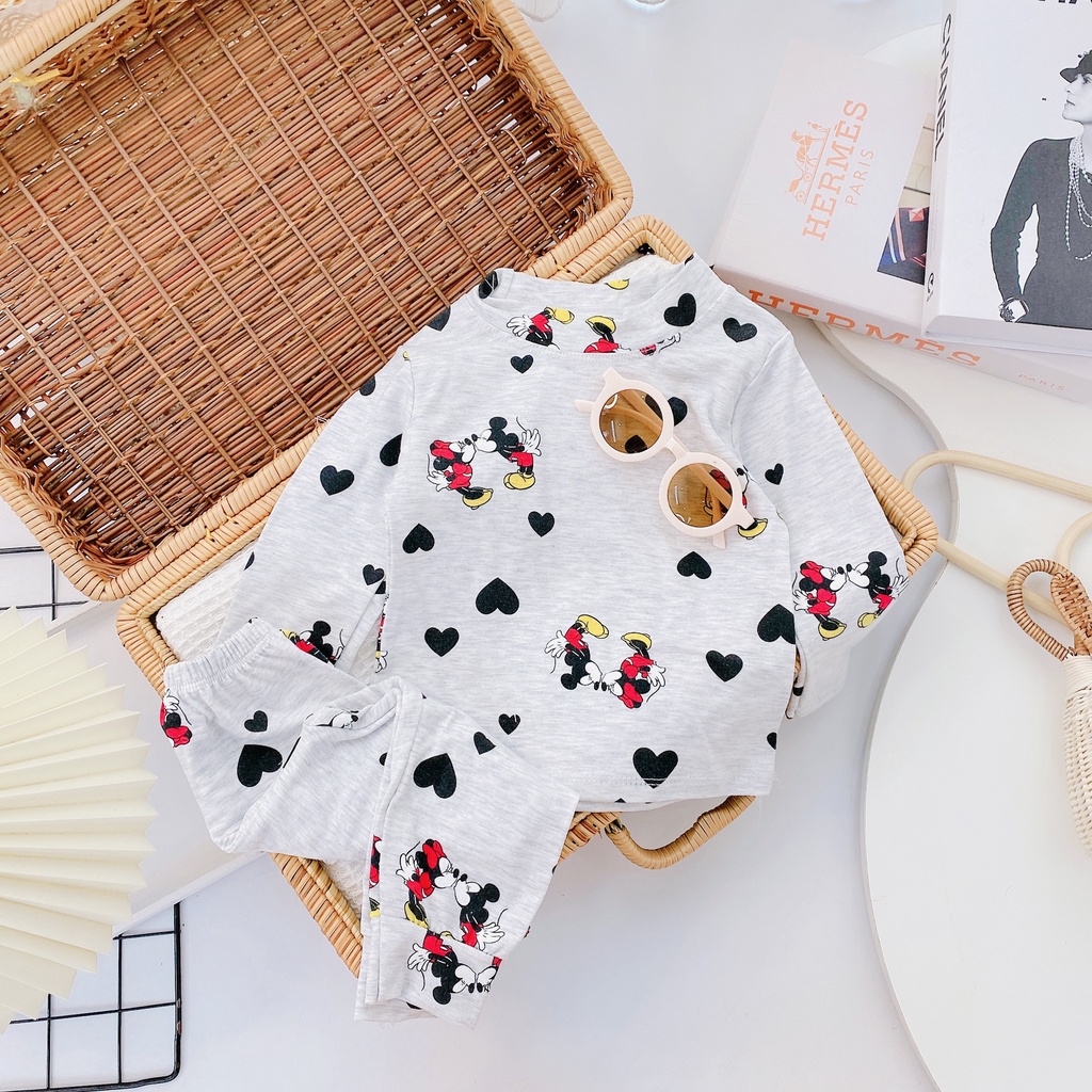 [DT63] Bộ Dài Tay COTTON Họa Tiết Nhân Vật Hoạt Hình Cho Bé Chất Vải COTTON Xịn Loại 1 Size Từ 8-18KG VNXK Nhật-Hàn