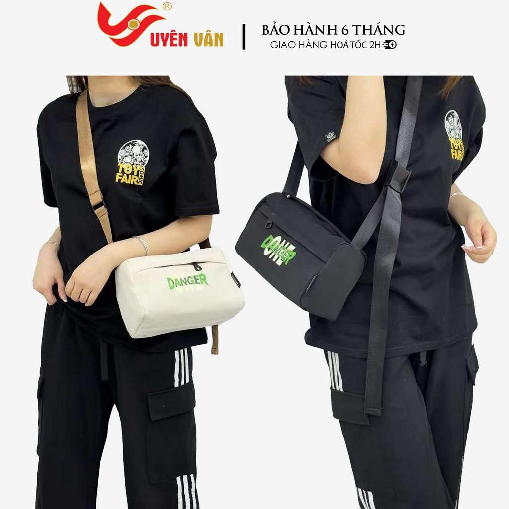 Túi đeo chéo thời trang unisex nam nữ form hộp ngang nhiều ngăn đựng X1014