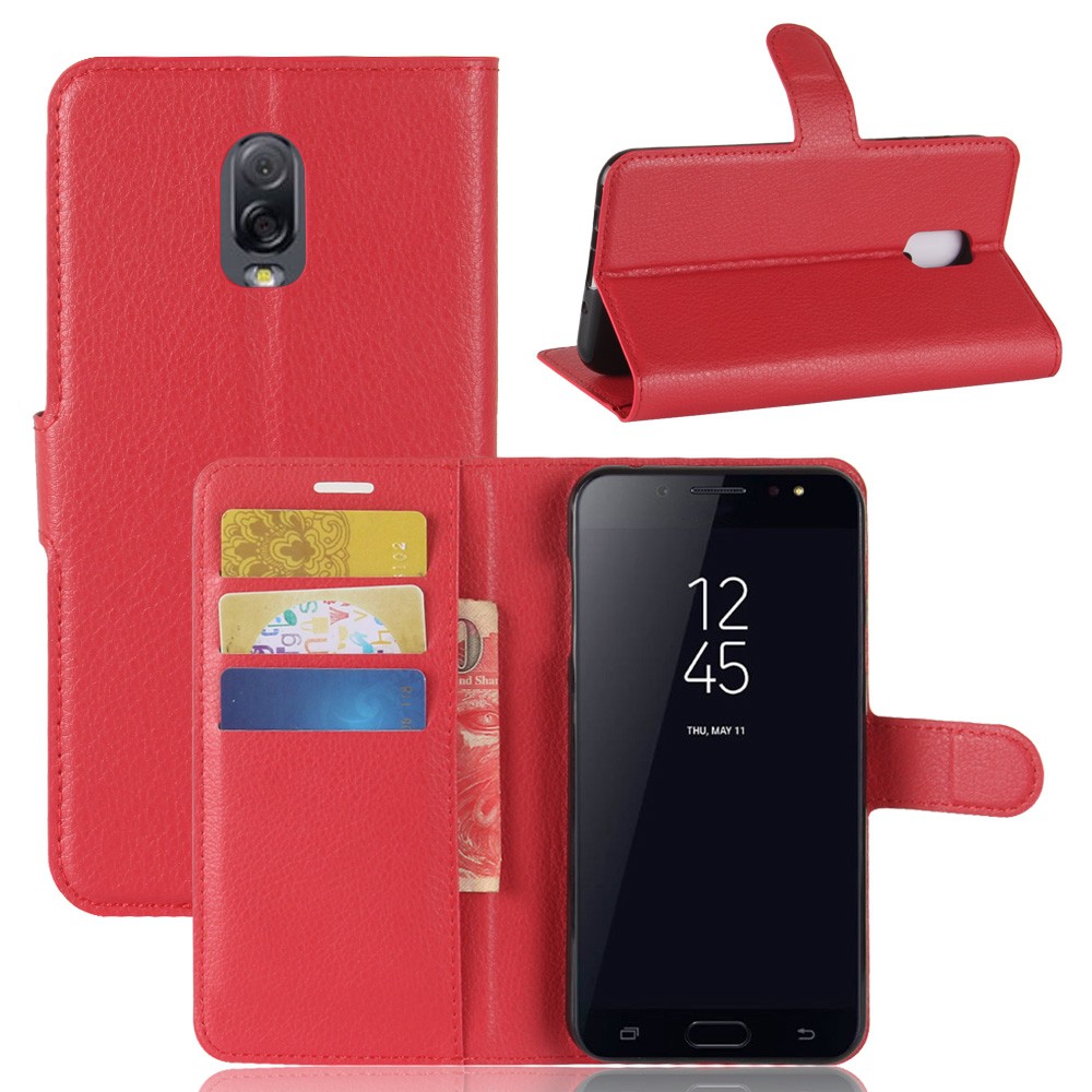 Bao da điện thoại có đế đỡ gấp và ngăn để thẻ cho Samsung Galaxy J7+ Plus J7310