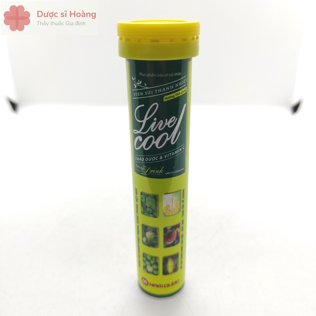 Viên sủi thanh nhiệt Livecool - Nam Dược - Dùng được cho người tiểu đường, ăn kiêng