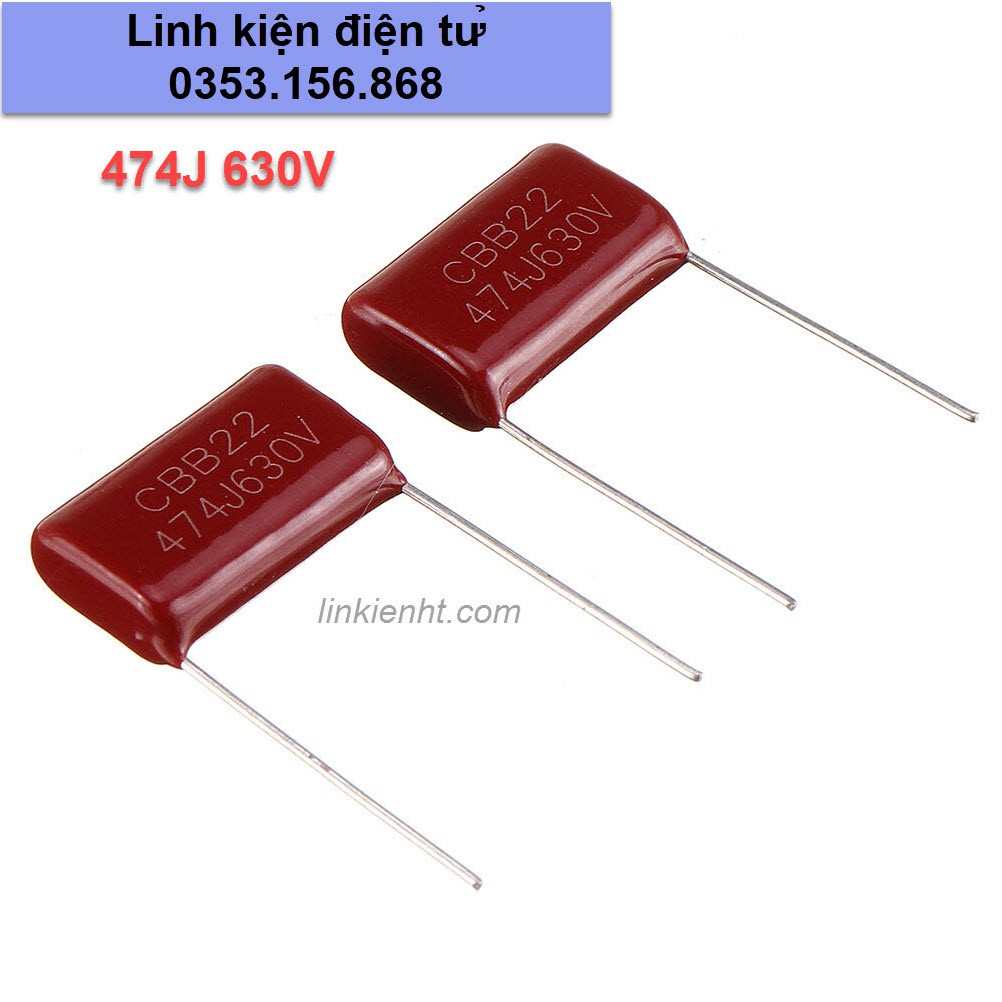 TỤ ĐỎ CBB22 CBB 474J 630V 0.47UF 630V 474