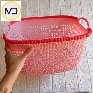 Giỏ nhựa giả đan mây đựng đồ có quai cầm kiểu dáng Hàn Quốc nhựa VIETNHAT