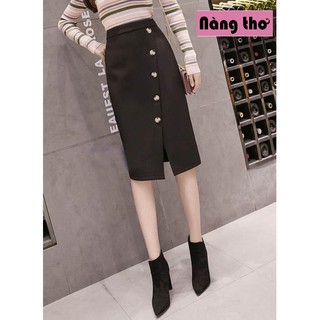 Chân váy bút chì 5 nút sang chảnh, Chân váy công sở siêu đẹp