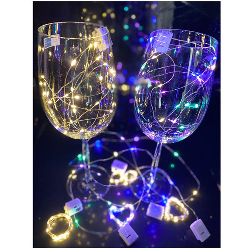 Dây Đèn Đom Đóm LED Trang Trí Giáng Sinh Noel, Ngày Tết, Sinh Nhật Có Nhấp Nháy