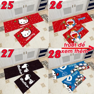 Bộ 2 thảm bếp trang trí đẹp, mới nhất 2021 (40x60, 40x120 cm)
