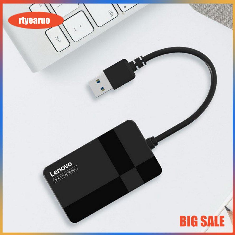 Lenovo D302 USB 3.0 Card Reader,5Gbps 4 in 1 TF CF MS Secure Card Reader