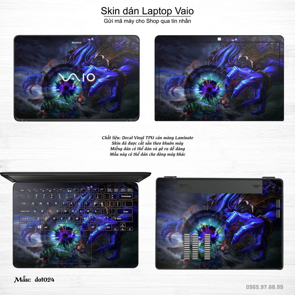 Skin dán Laptop Sony Vaio in hình Dota 2 _nhiều mẫu 4 (inbox mã máy cho Shop)