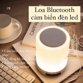 Loa Bluetooth Cảm Biến Led Nhiều Màu Sắc, Loa Bluetooth Thông Minh Kiêm Đèn Ngủ Và Đồng Hồ Báo Thức