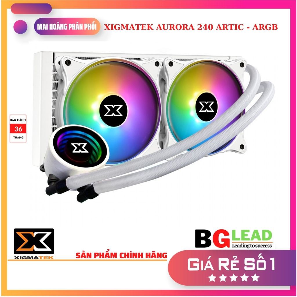 Tản nhiệt nước XIGMATEK AURORA 240 ARTIC (EN44337) - ARGB, ALL IN ONE WATERCOOLING