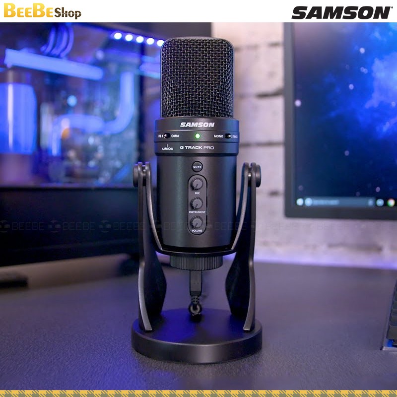 Samson G-Track Pro - Mic Thu Âm USB Cho Bình Luận Viên, Game Thủ, Streamer, Youtuber (Có Cổng 6mm Ghi Âm Nhạc Cụ) | BigBuy360 - bigbuy360.vn