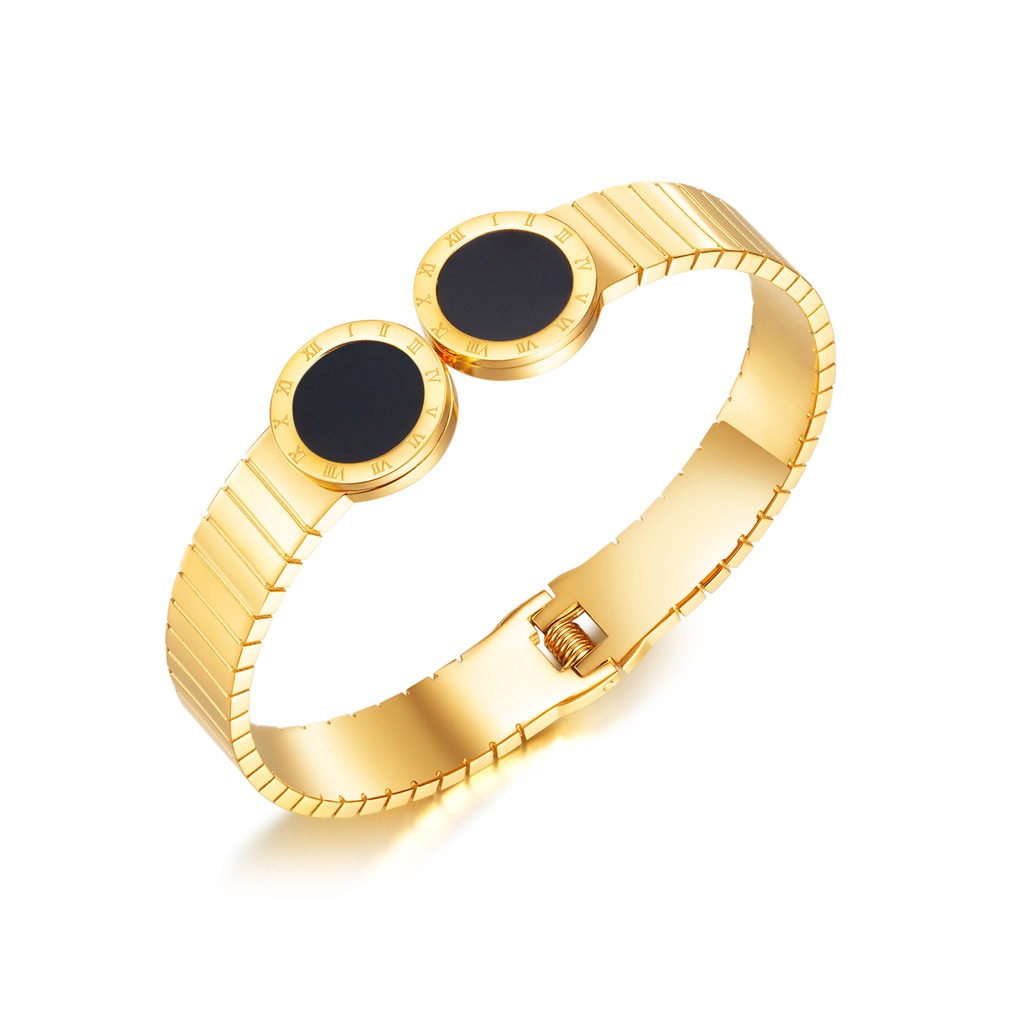 Vòng Tay Thép Titan Nhẹ Sang Trọng Phong Cách Âu Mỹ Cho Nữ