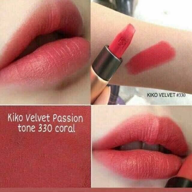 Son Kiko velvet passion matte lipstick có sẵn giá sale