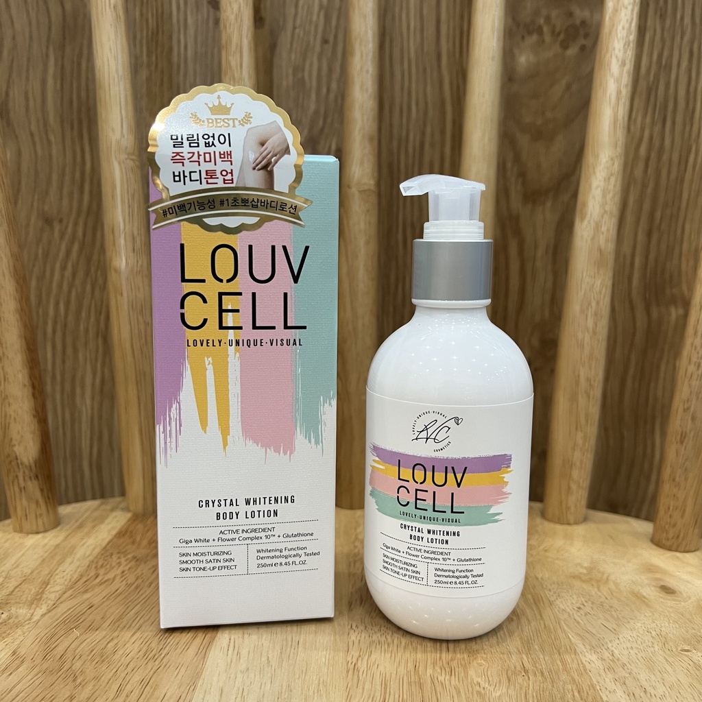 Kem dưỡng da body Louv Cell Crystal Whitening Body Lotion 250ml - Hàng Hàn Quốc