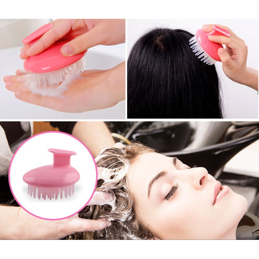 Lược gội đầu gai silicon làm sạch da đầu/ Tẩy tế bào chết - Lược massage da đầu Duashop