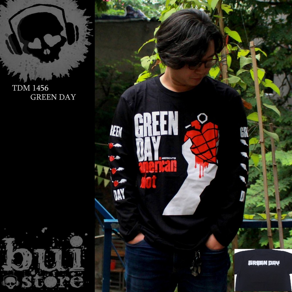 Áo Rock: áo Dài tay Green day TDM 1456 - Bụi Rock 888