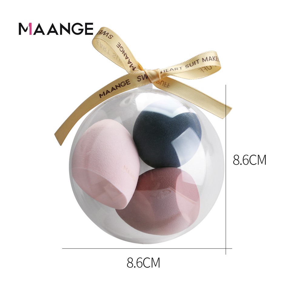 Set 3 Mút Trang Điểm MAANGE Tự Nhiên Mềm Mại 100g