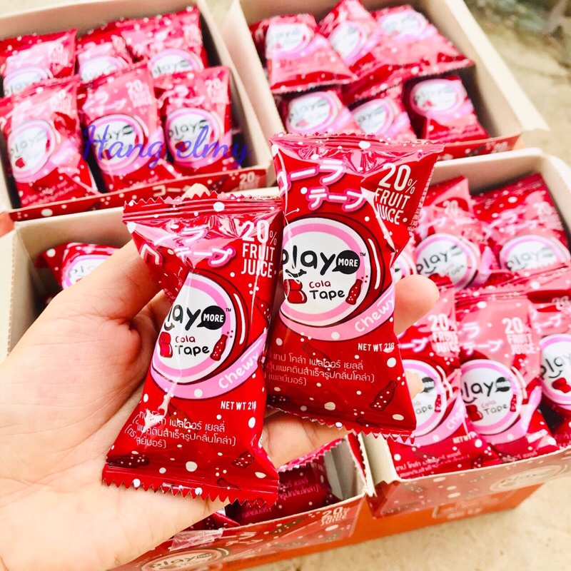 Kẹo dẻo cuộn vị Coca playmore Thái Lan 21 gram/ gói