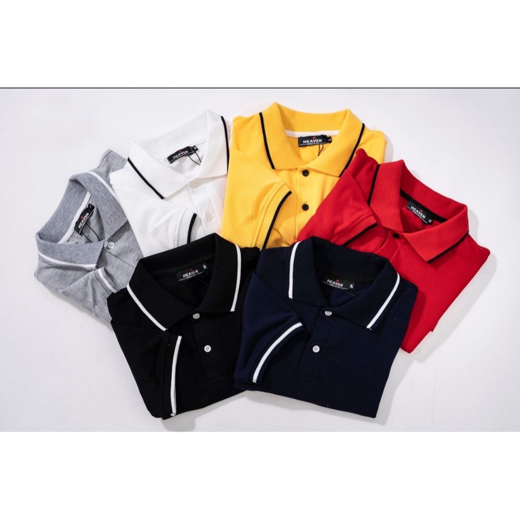 Áo Phông Nam Phối Viền Kẻ VINETO  Chất Cotton Co Giãn 4 Chiều Hàng Cao Cấp , Phông Cổ Bẻ | BigBuy360 - bigbuy360.vn
