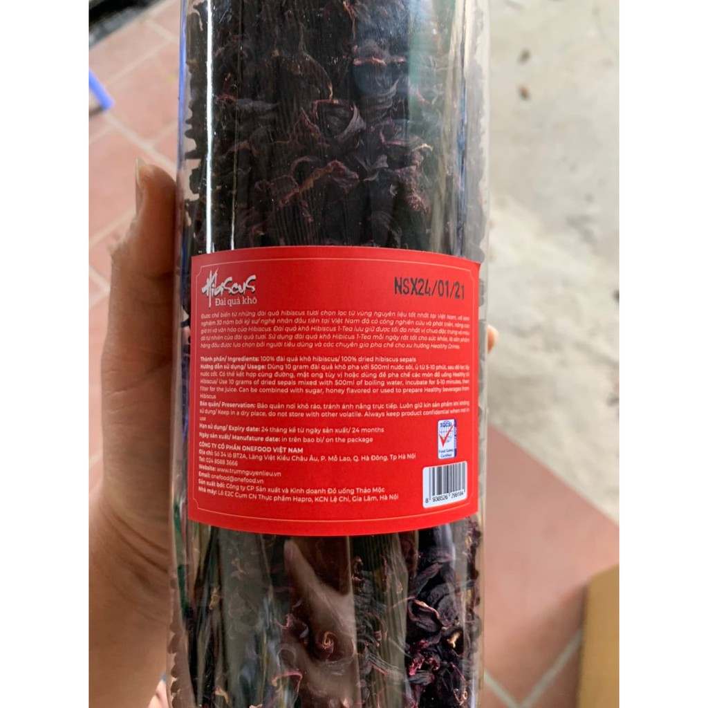 Trà Hibiscus khô  1 -tea hộp 150gr    - Đài quả Hibiscus khô 1-Tea 150gr pha trà