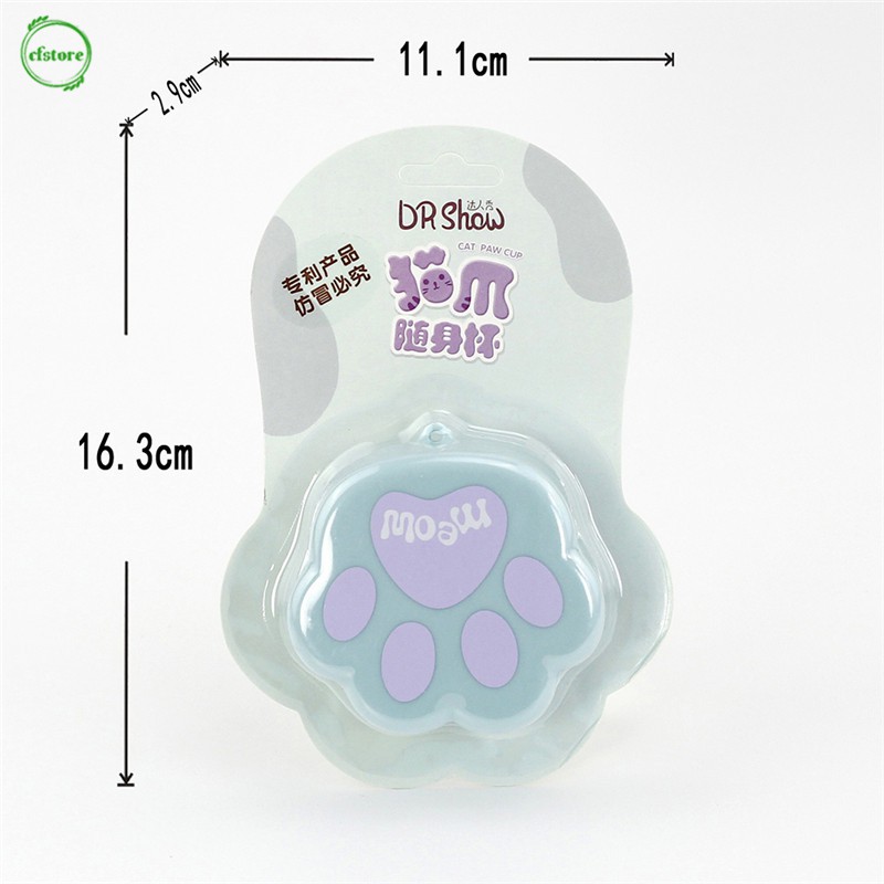 Cốc uống nước gấp gọn hình chân mèo dễ thương